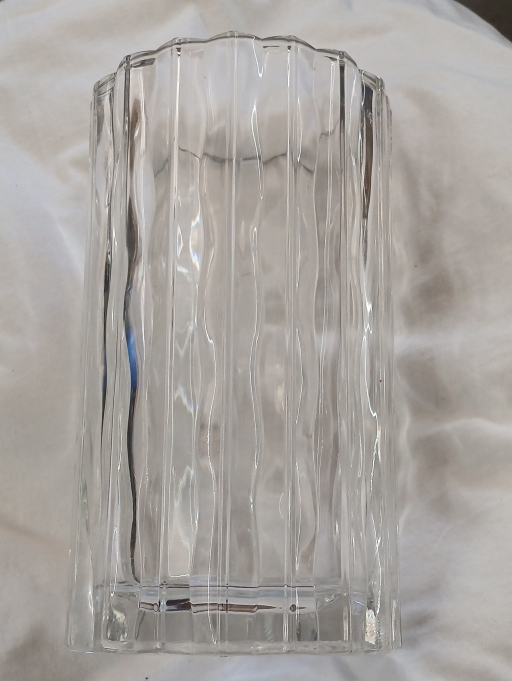 Clear Textured Glass Vase - Home Accents